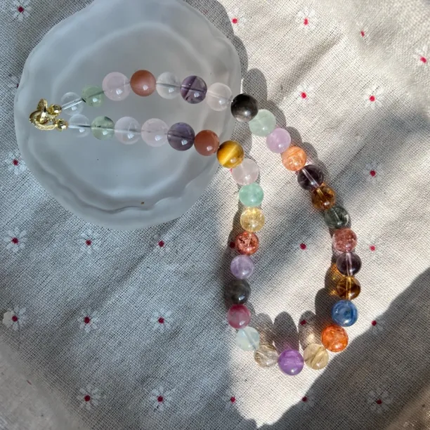 【镇店之宝】多宝天然水晶富贵手串多巴胺 021