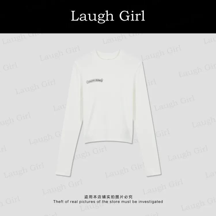 楚楚君 Laugh girl【女团同款】圆领极简风明走线长袖T恤TL531016J