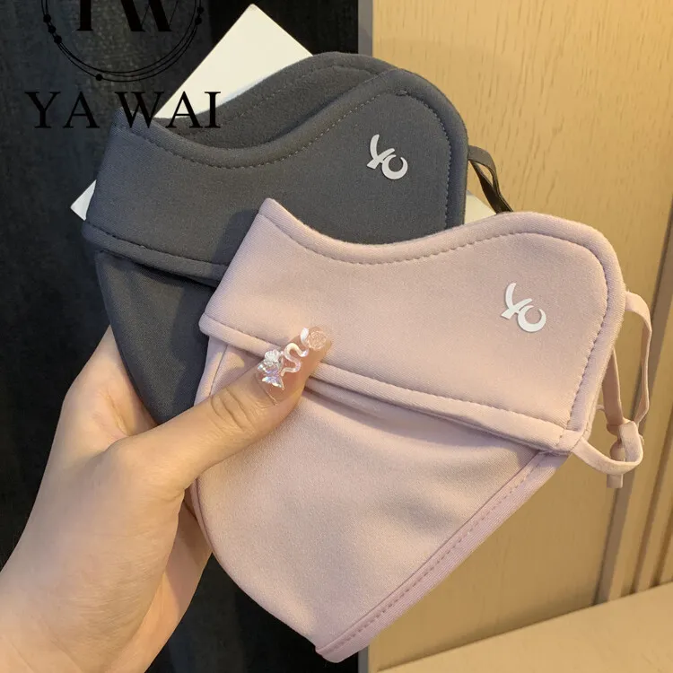 3D立体磨绒保暖口罩女冬季防风护脸时尚洋气显瘦网红同款护脸面罩