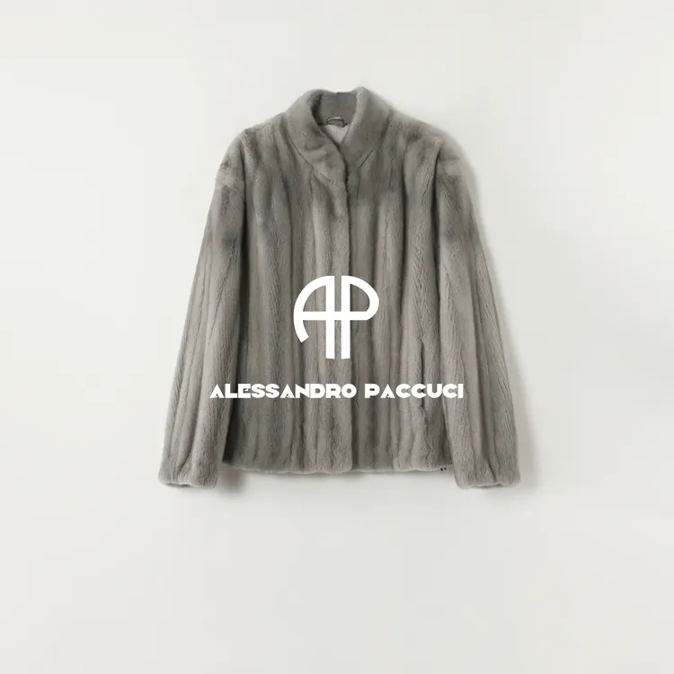 SAGA✖AP洛哥54099CS【冰晶】蓝宝石/进口水貂+蚕丝里衬抽刀皮草外套