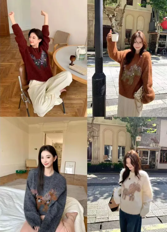 圣诞穿搭氛围感套头毛衣女2025秋冬季软糯亲肤针织上衣