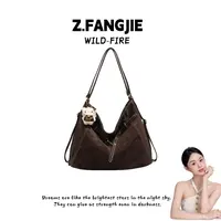 高级感通勤复古磨砂包包女大容量单肩斜挎托特包多用双肩后背包