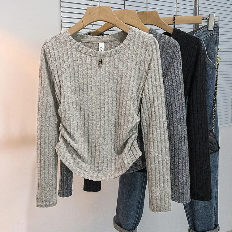 yoewshean/羽媗秋装女款爆款2025女装新款百搭宽松显瘦长袖打底衫