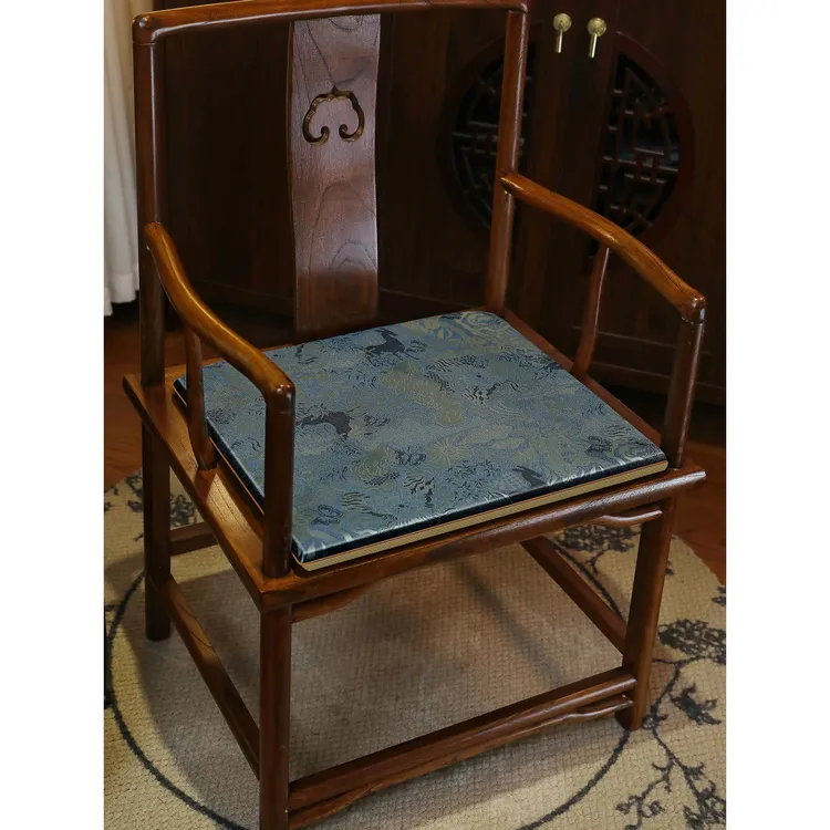 中式红木椅子坐垫茶椅子垫实木圈椅餐桌椅太师椅座垫海绵加厚定制