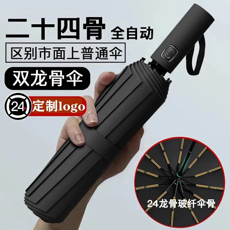 全自动雨伞加大加固加厚抗暴风雨防晒防紫外线晴雨两用遮阳太阳伞