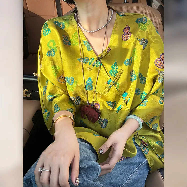 新中式女装国风上衣年轻款复古改良唐装轻奢高级感小衫女2025新款