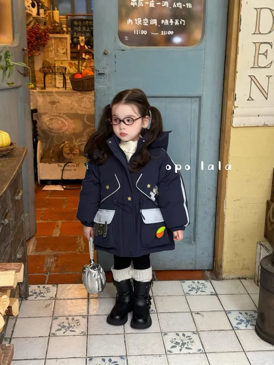 Opolala25深秋冬兔子警官棉服外套