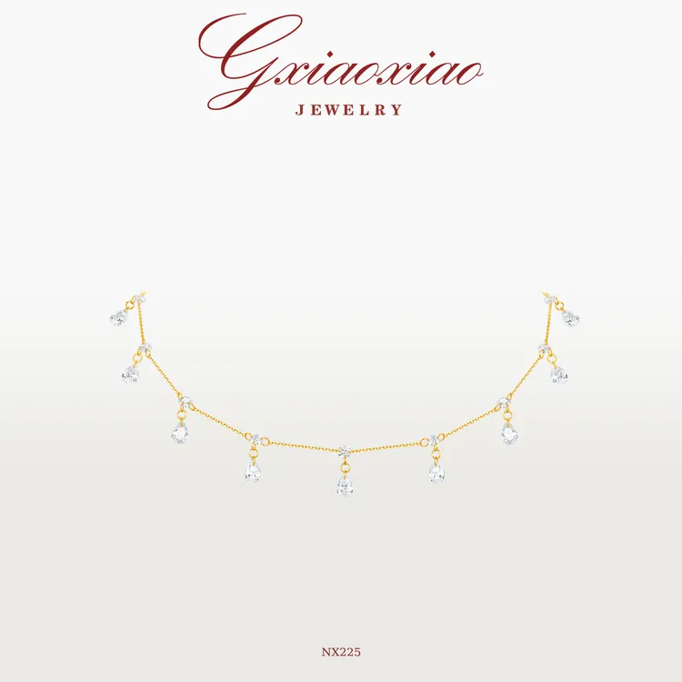 G XIAOXIAO 925银【碎泪星河】轻奢高级百搭锁骨项链 NX225