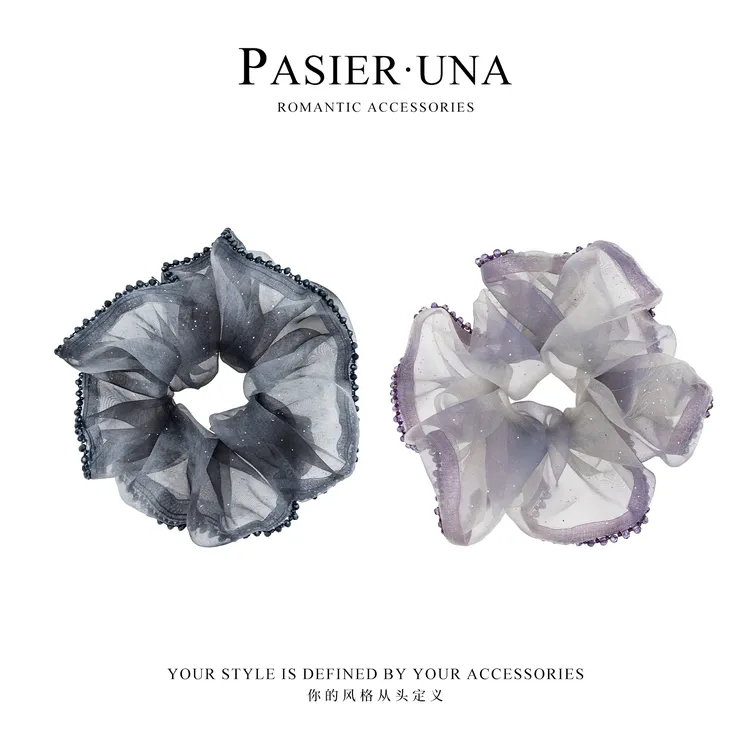 温柔网纱渐变色发圈NN309