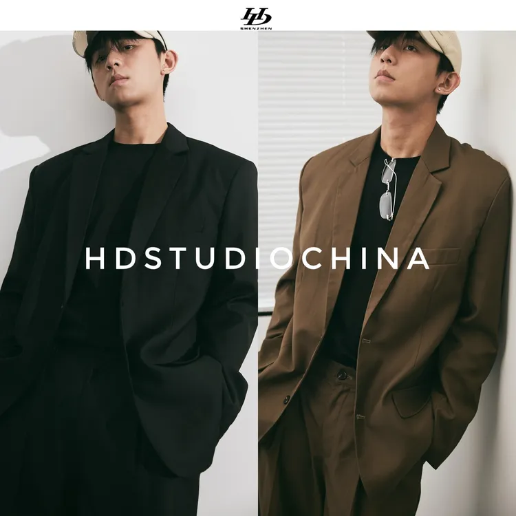 HD CHINA[烬]秋冬原创定制黑色西装男士时尚休闲百搭西服