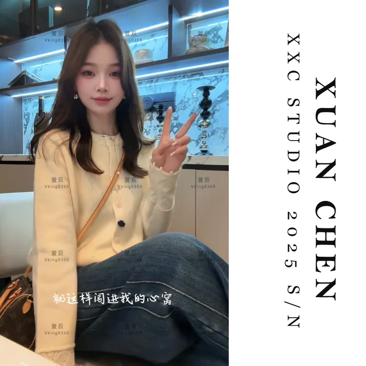 【星光软梦】毛衣女秋冬时尚圆领厚款针织衫洋气百搭炸街女毛衣9269