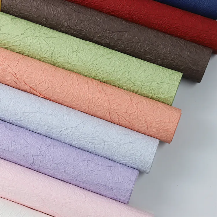 【10包】加厚石纹纸褶皱纸鲜花包装纸花艺diy材料礼物包装纸压纹纸