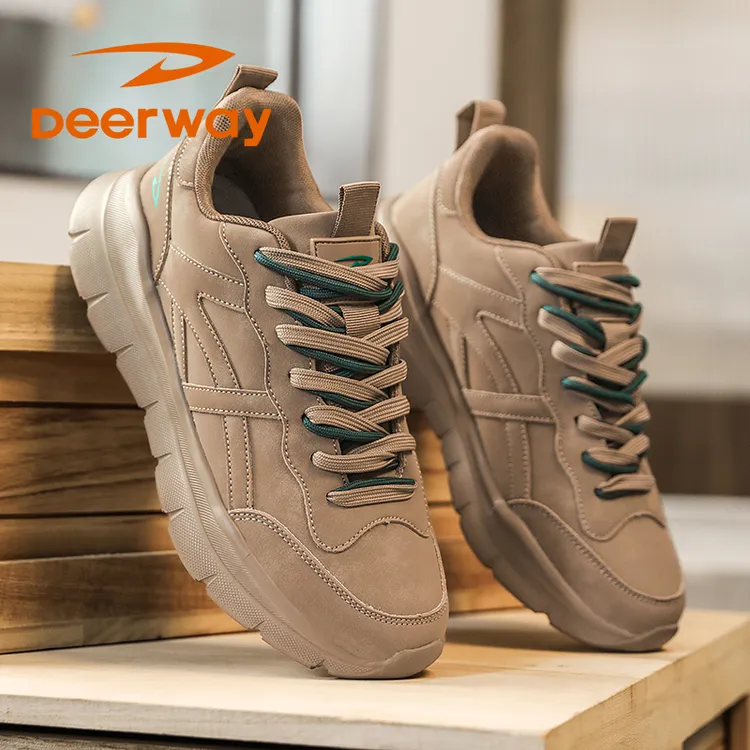 德尔惠新款秋冬商务休闲阿甘鞋防滑耐磨厚底增高户外鞋百搭男鞋