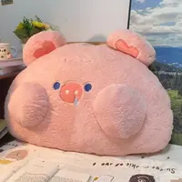 粉色猪猪抱枕毛绒玩具kt床头靠垫高颜值【50cm】玩偶（误差2~3cm）