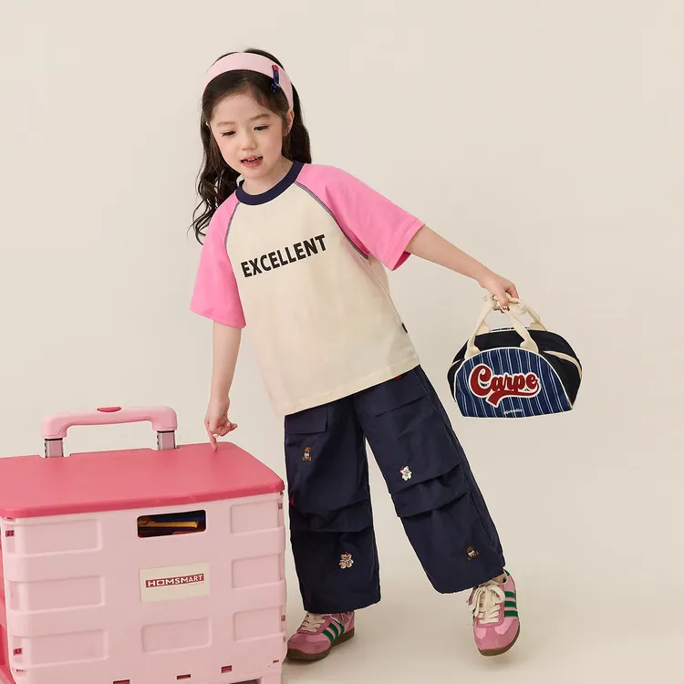 【LUSONBABY】2026夏季新款宝宝插肩袖短袖t恤女 GLX417442
