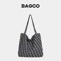 BAGCO“古得包”复古水洗牛仔刺绣工艺大容量休闲托特包