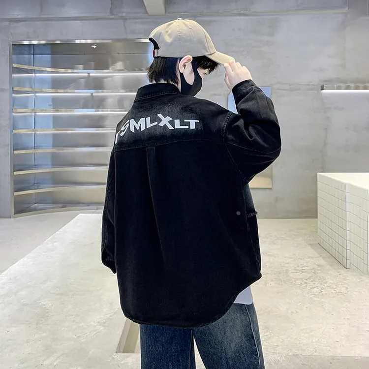 儿童装男童秋装牛仔外套2024新款中大童春秋款秋季男孩酷帅气炸街