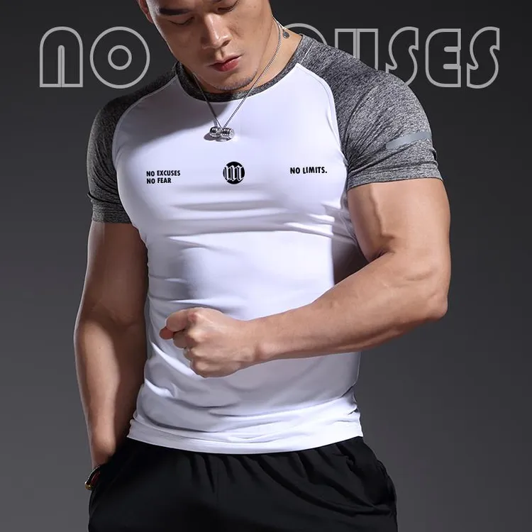 2025夏季新款健身服男紧身衣高弹速干吸汗透气户外运动教练服定做