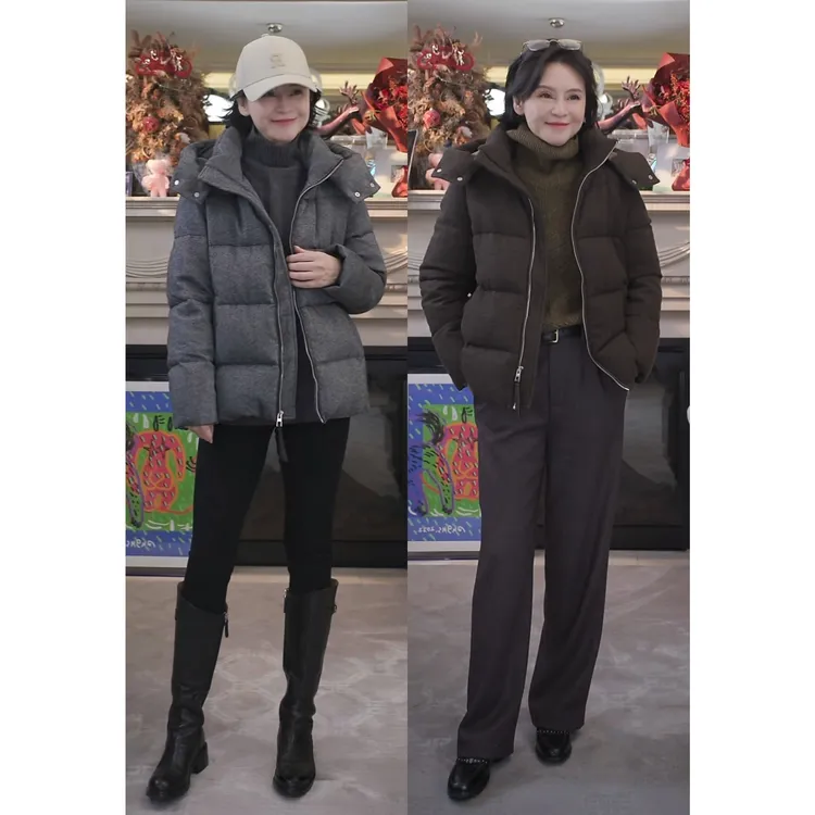 我是摩羯 私人定制 90白鹅绒泡芙110支100绵羊毛防风冬羽绒服