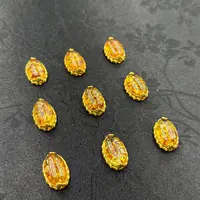 DQ2538-花珀银镶路路通配饰18*12mm左右-HJ-（多样性发其一）