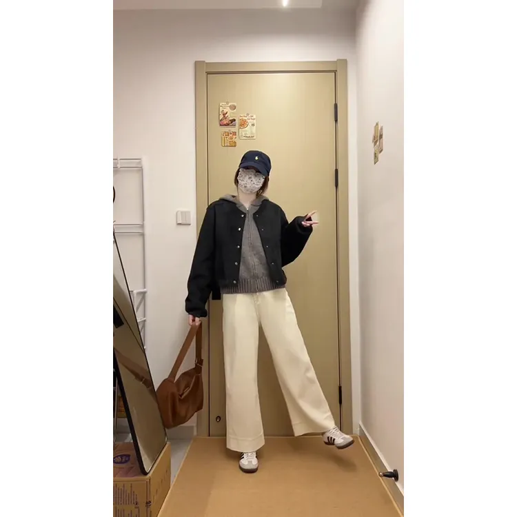 MARIE.COCO休闲风外穿网红夹克短外套时尚连帽卫衣休闲裤秋季套装