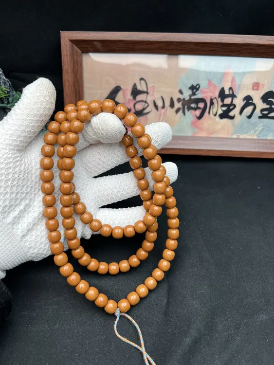 战斗暇脖挂108颗猴头核桃文玩