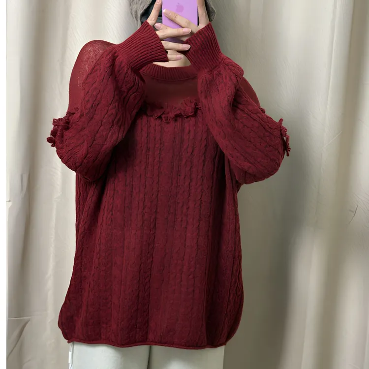 708    普罗旺斯羊毛57.5%羊绒8.9%莱赛尔33.6%针织衫0263