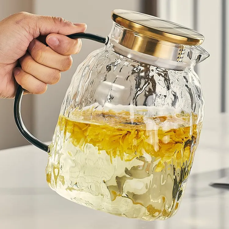 玻璃冷水壶家用客厅耐高温凉水壶大容量凉白开水壶花茶壶泡茶壶