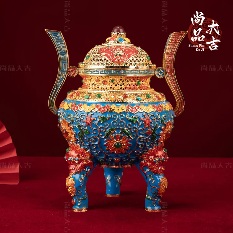 『乾坤鼎』珐琅彩工艺品摆件乔迁送礼高端礼品国潮新中式宝藏文创