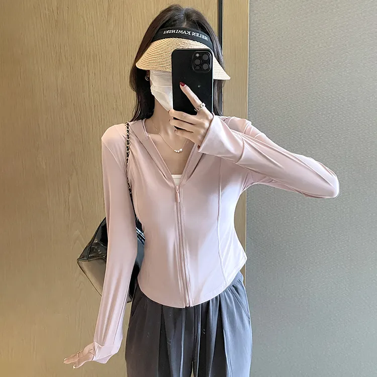 醉梓菡冰丝防晒衣女夏防紫外线户外外套修身休闲运动防晒服