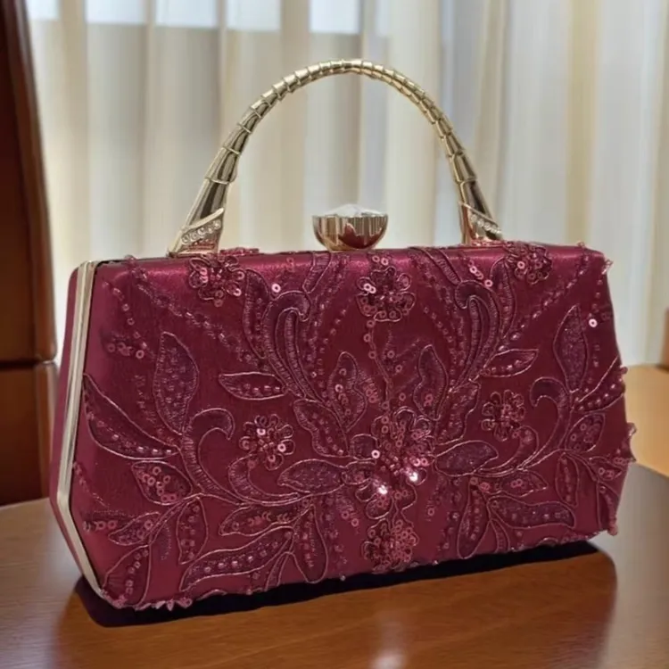 新中式专用手提包新款复古旗袍包包喜妈妈婚宴手拎包晚宴礼服手包