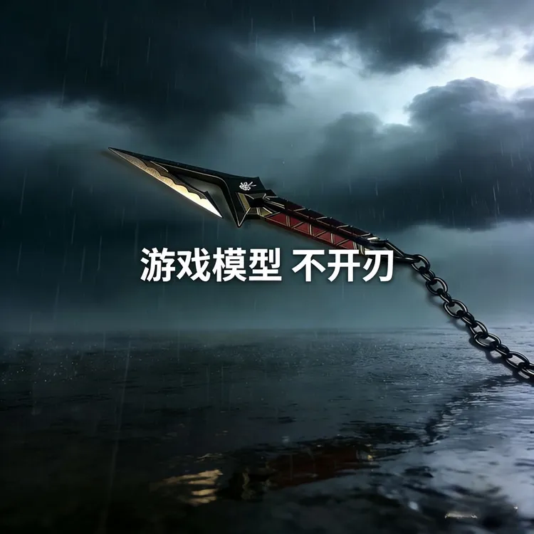 瓦罗兰特游戏周边塑水宗黑波之刃金属工艺品近战漫展COS模型摆件