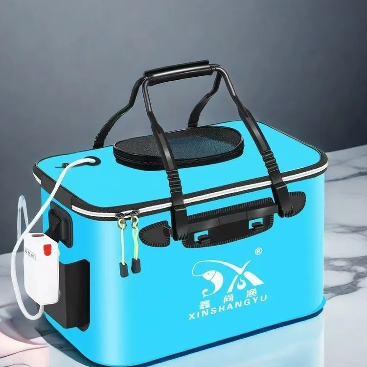 德国活鱼桶折叠钓鱼桶加厚鱼箱装鱼多功能eva折叠水桶鱼护钓鱼装