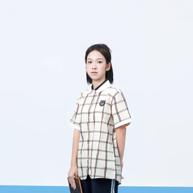 南宁市校服升旗女童学院风女格子