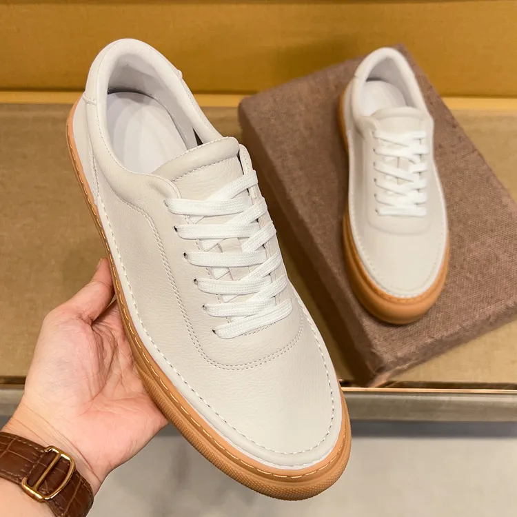 高级感潮鞋手工缝线加固男鞋百搭高档小白鞋潮牌高端休闲简约板鞋