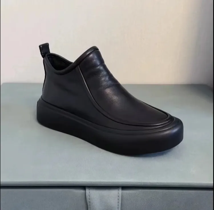 66692-83一脚蹬牛皮内里羊毛休闲手工百搭休闲时尚真皮鞋休闲皮鞋