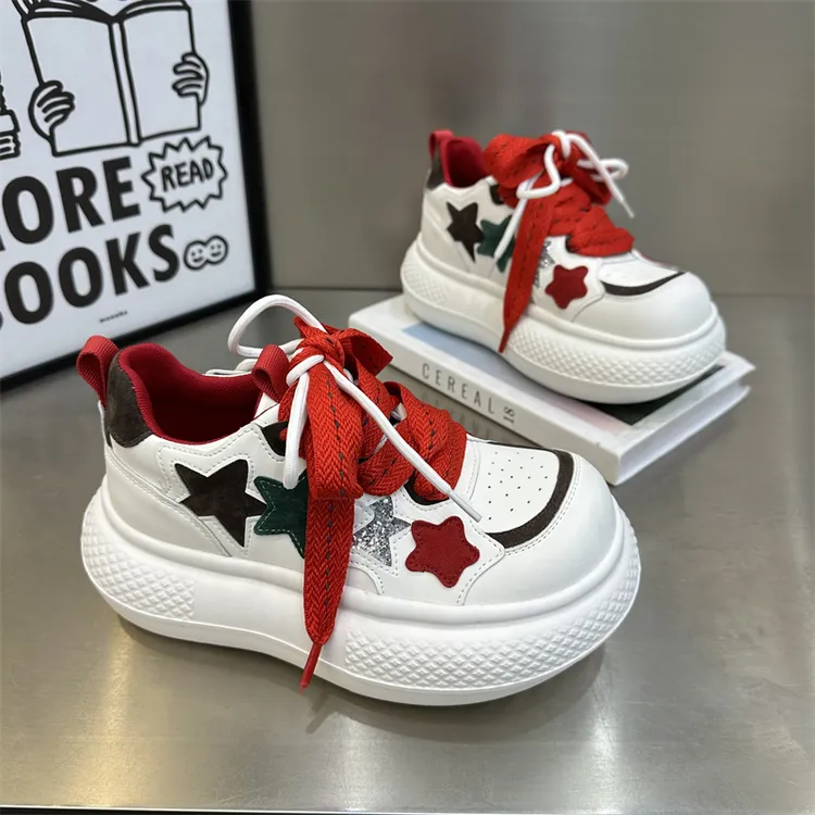 女款休闲百搭厚底时尚春秋透气春季韩版秋季新款高定低帮潮流潮鞋