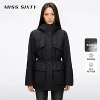 【保暖90鹅绒】Miss Sixty2025冬季新款羽绒服女连帽抽绳收腰宽松