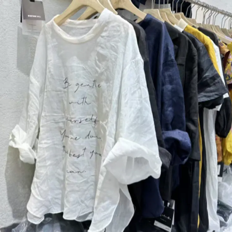 Aa·Dan+字母苎麻洋气慵懒风衫