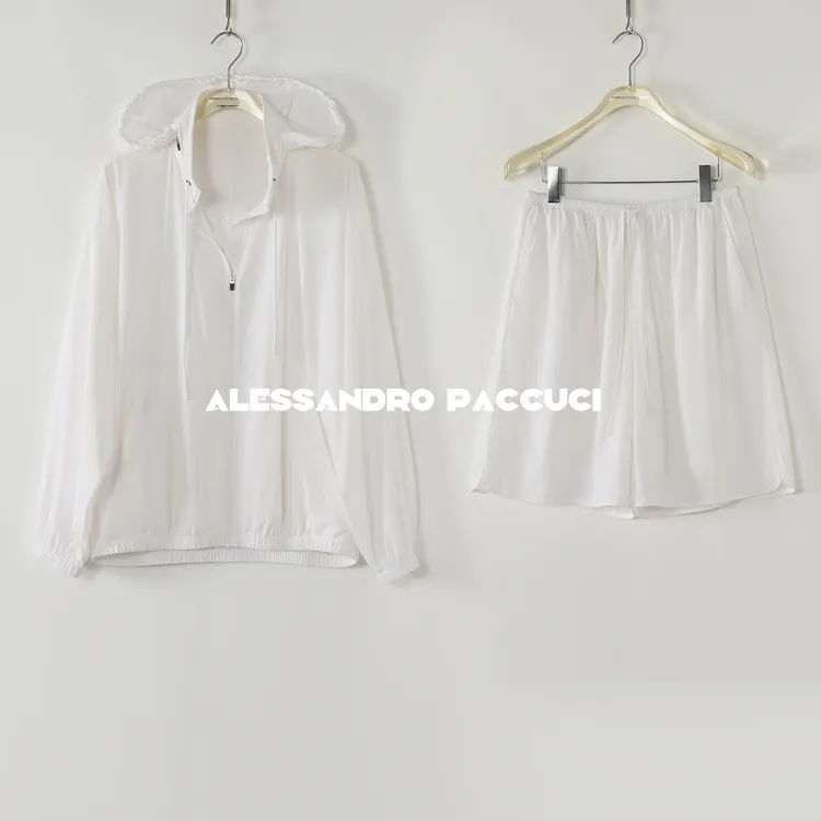 AP洛哥52081WT/52131KW【光隐者】防晒纯色连帽抽绳外套/松紧腰中裤