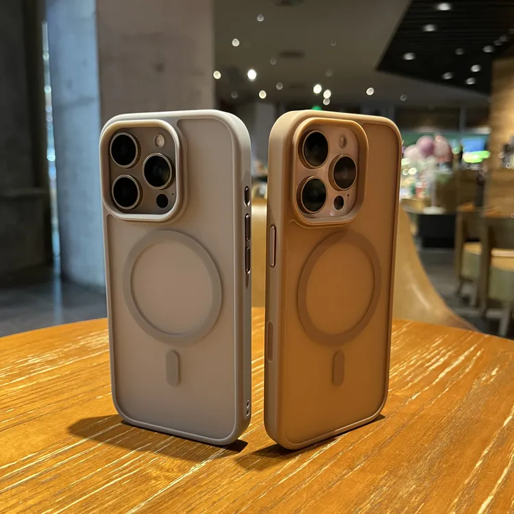 适用于苹果17promax手机壳磁吸磨砂肤感iPhone16pro全包防摔手机
