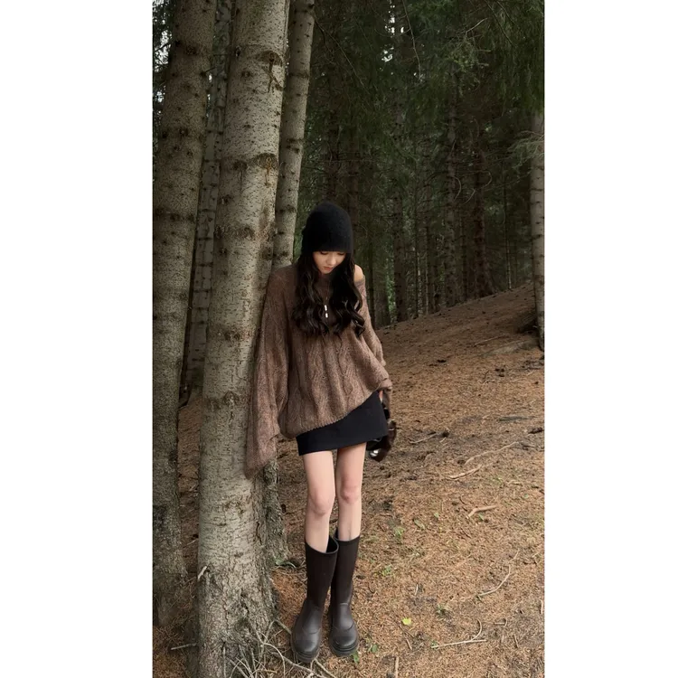 AMAZING IN | 羊驼毛x绵羊毛 |轻柔慵懒毛衣A250806-AI57CSW8F232