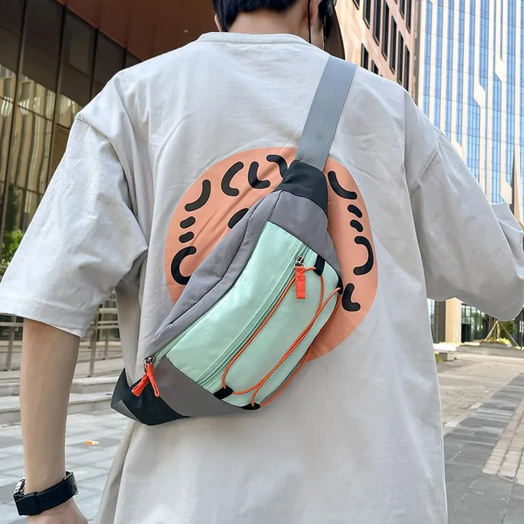 潮牌胸包男士日系休闲百搭单肩包新款斜挎包通勤轻便腰包小背包女