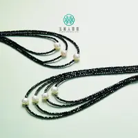 石惑珠宝*黑尖晶项链约3mm^多样性发一