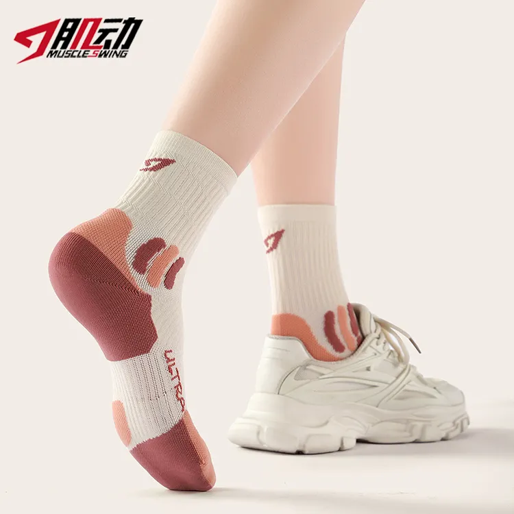 肌动【达人专属】极触马拉松跑步袜男女中筒运动袜秋冬户外越野袜子