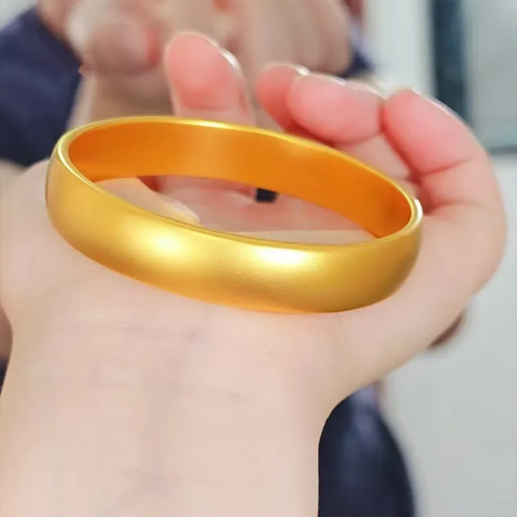 铜合金手镯 民族风金色黄色轮胎手镯精美经典古法女款