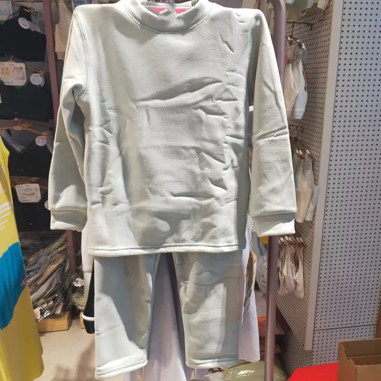 都丽童装保暖衣加厚加绒牛奶暖暖衣中领保暖套装JW19P3