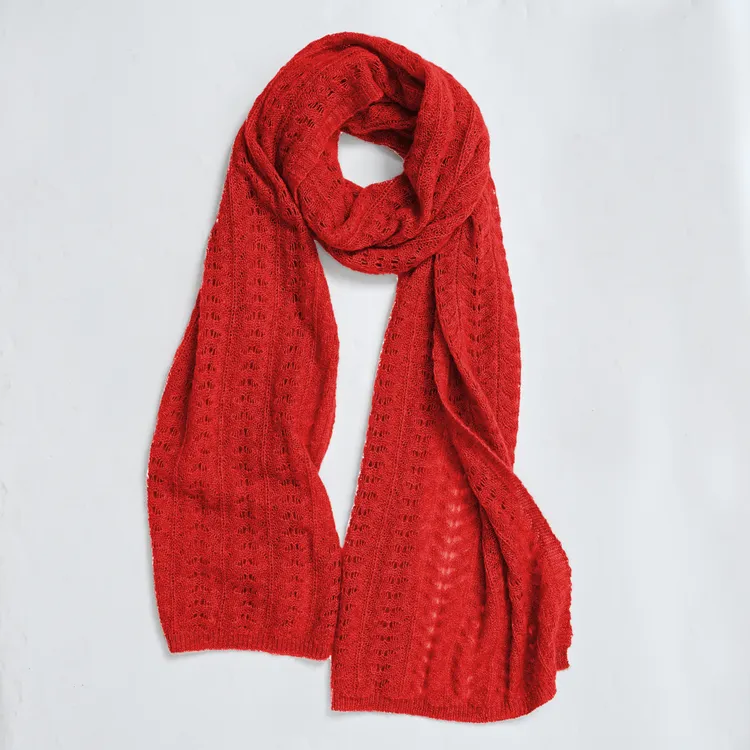 金雀绫【暖绒绒】100山羊绒纯色针织保暖百搭围巾SZK4JZJ13