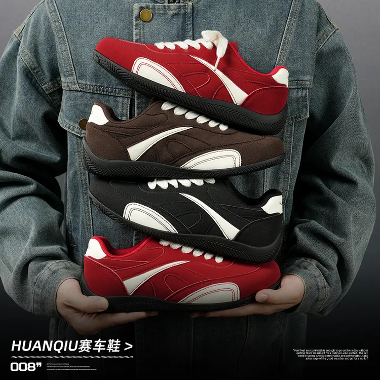 环球赛车鞋男款2025秋冬新款薄底内增高潮流百搭休闲开车德训鞋子