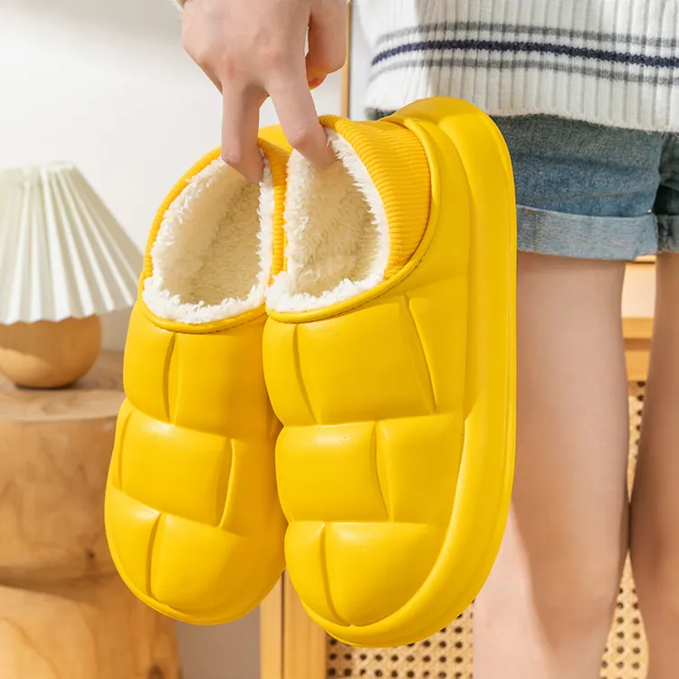 包跟棉拖鞋女士秋冬季2024新款室内居家居防滑保暖防水包跟棉拖鞋